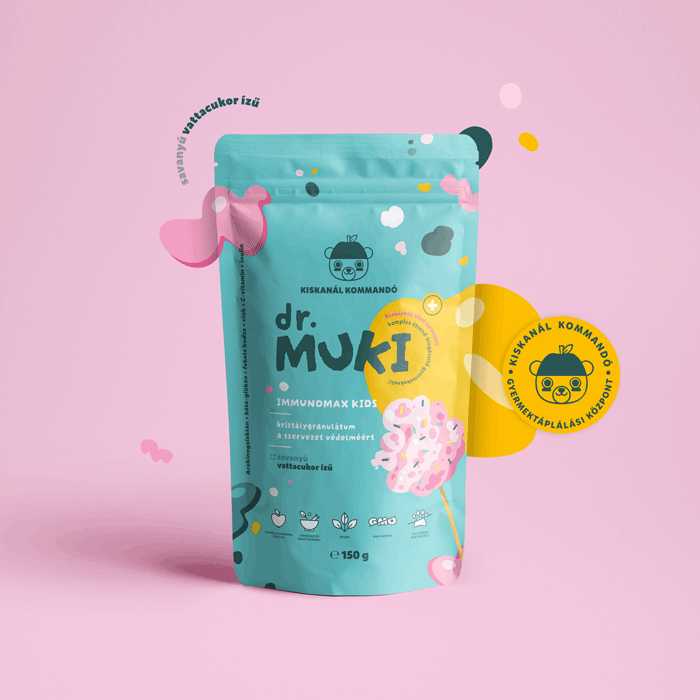 dr. Muki Immunomax kids gyerekvitamin - savanyú vattacukor-ízű