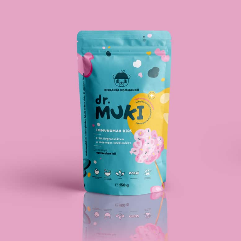 dr. Muki Immunomax kids gyerekvitamin - savanyú vattacukor-ízű